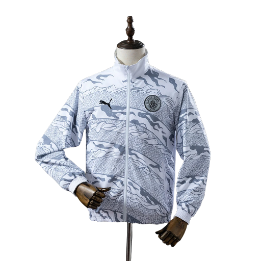 2024-25 Man City Football Club Full Zip Reversible Anthem Track Jacket Top Windbreaker Soccer Fußball BNWT