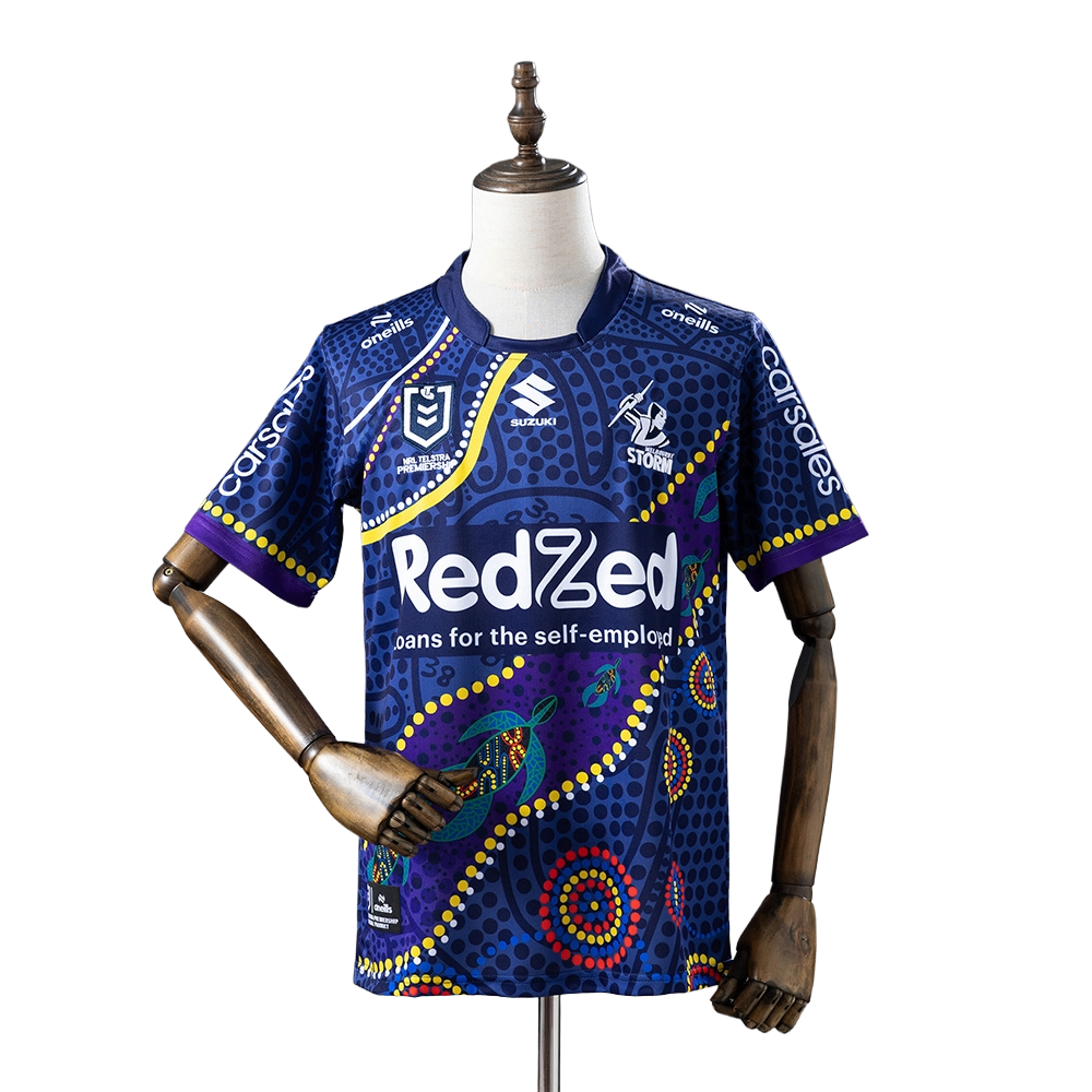  2025 Melbourne Storm Rugby league team Indigenous Men's Replica Jersey BNWT