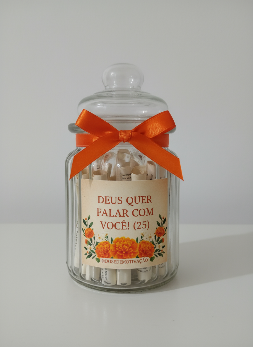 Pote de mensagens motivacionais