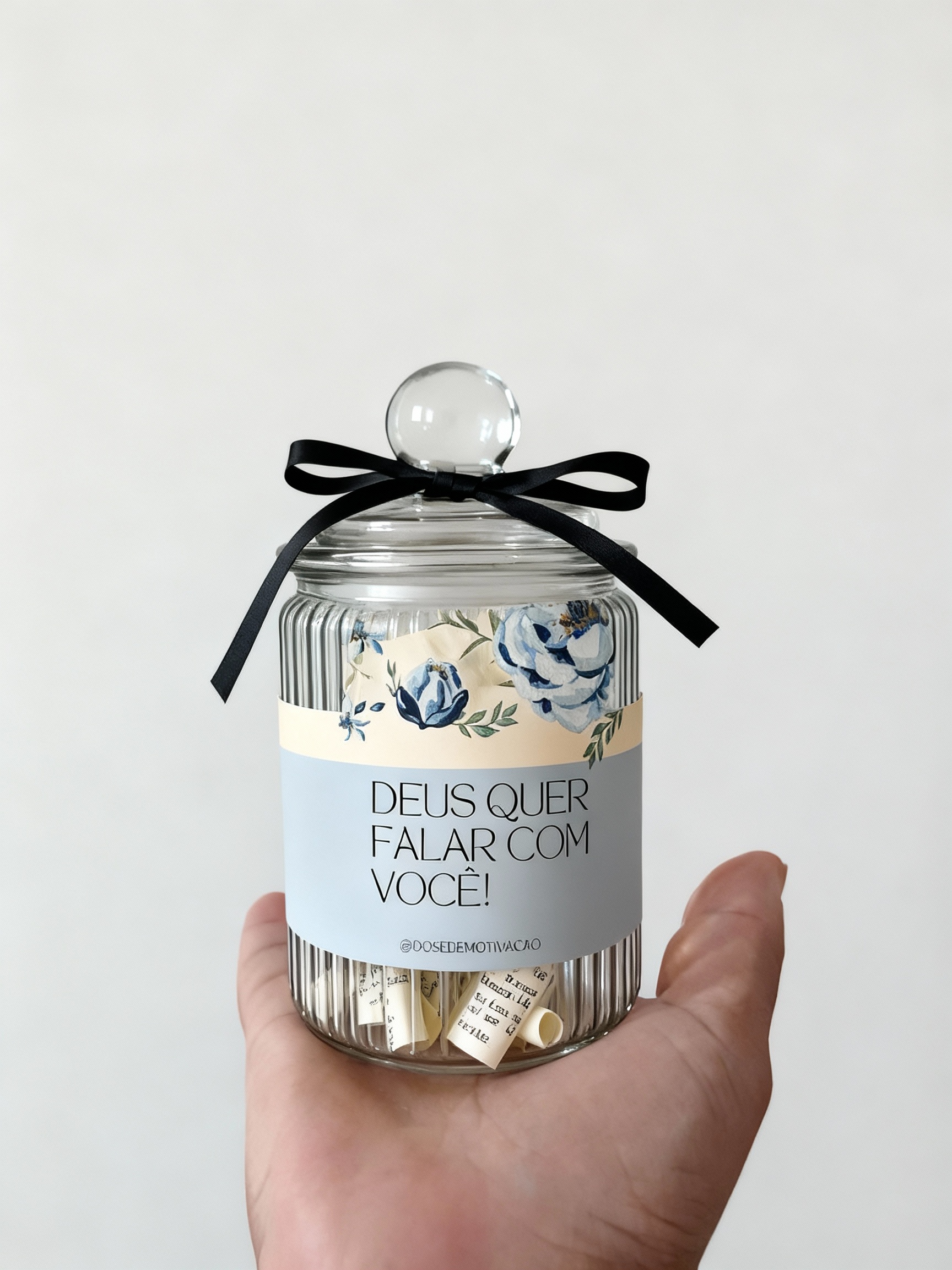 Pote de mensagens motivacionais