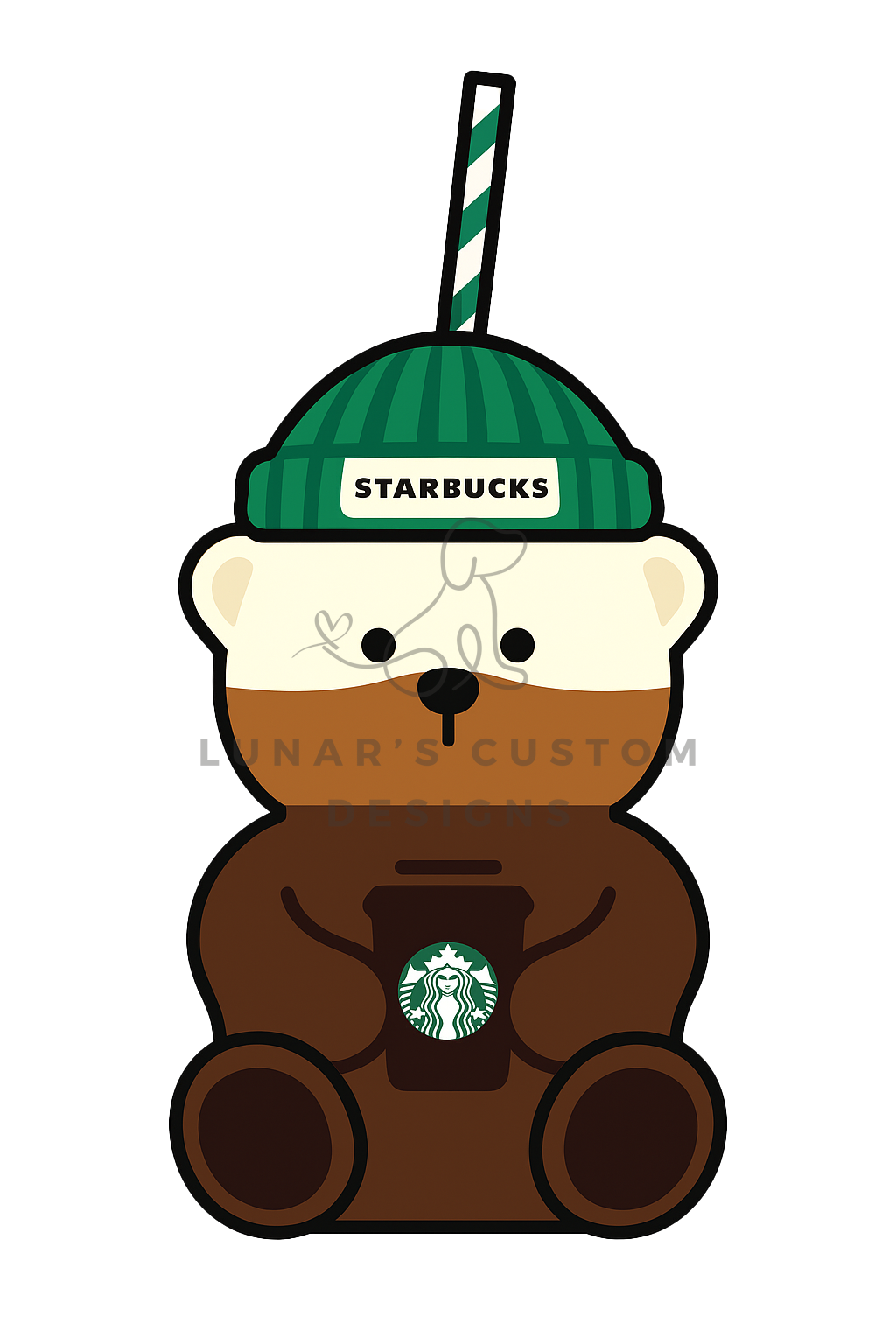 Brown Bear Cup with Green Hat