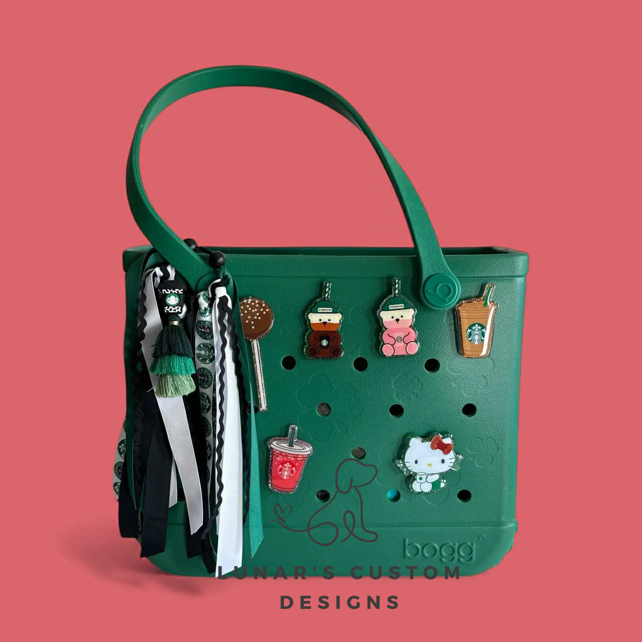 Pink Bear Cup with Green Lid