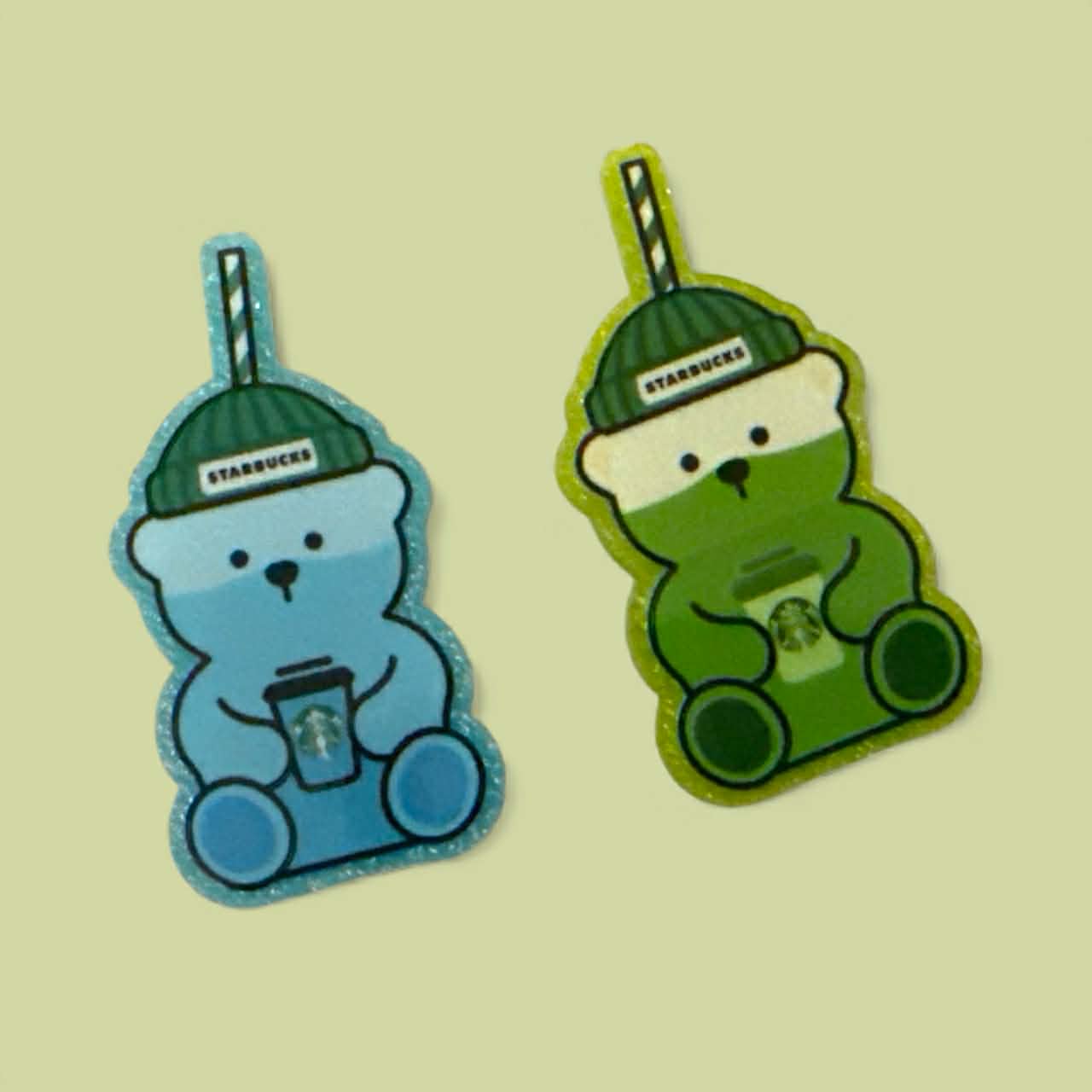 Macha Bear Cup with Green Lid