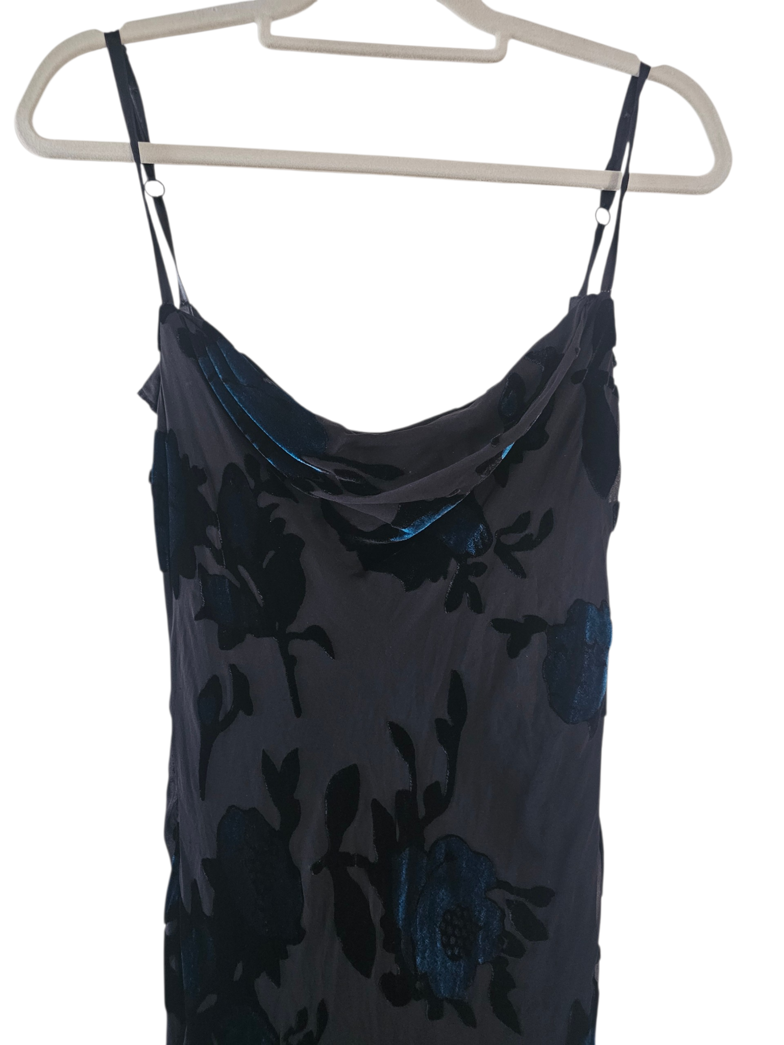 Just in vintage burn out velvet silk dress