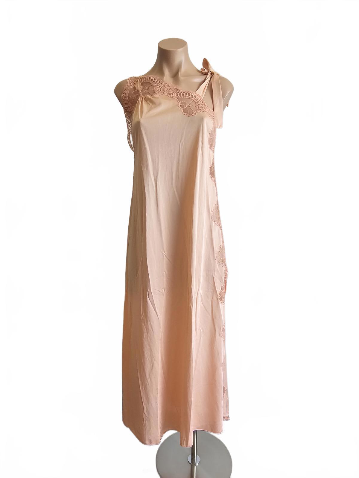 Vintage peach lace nightgown dress Gafer Italy