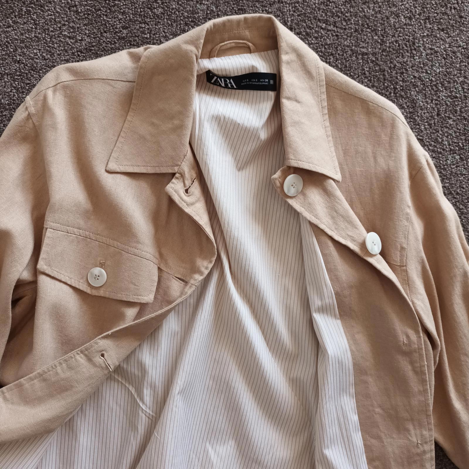 Zara light weight linen jacket S