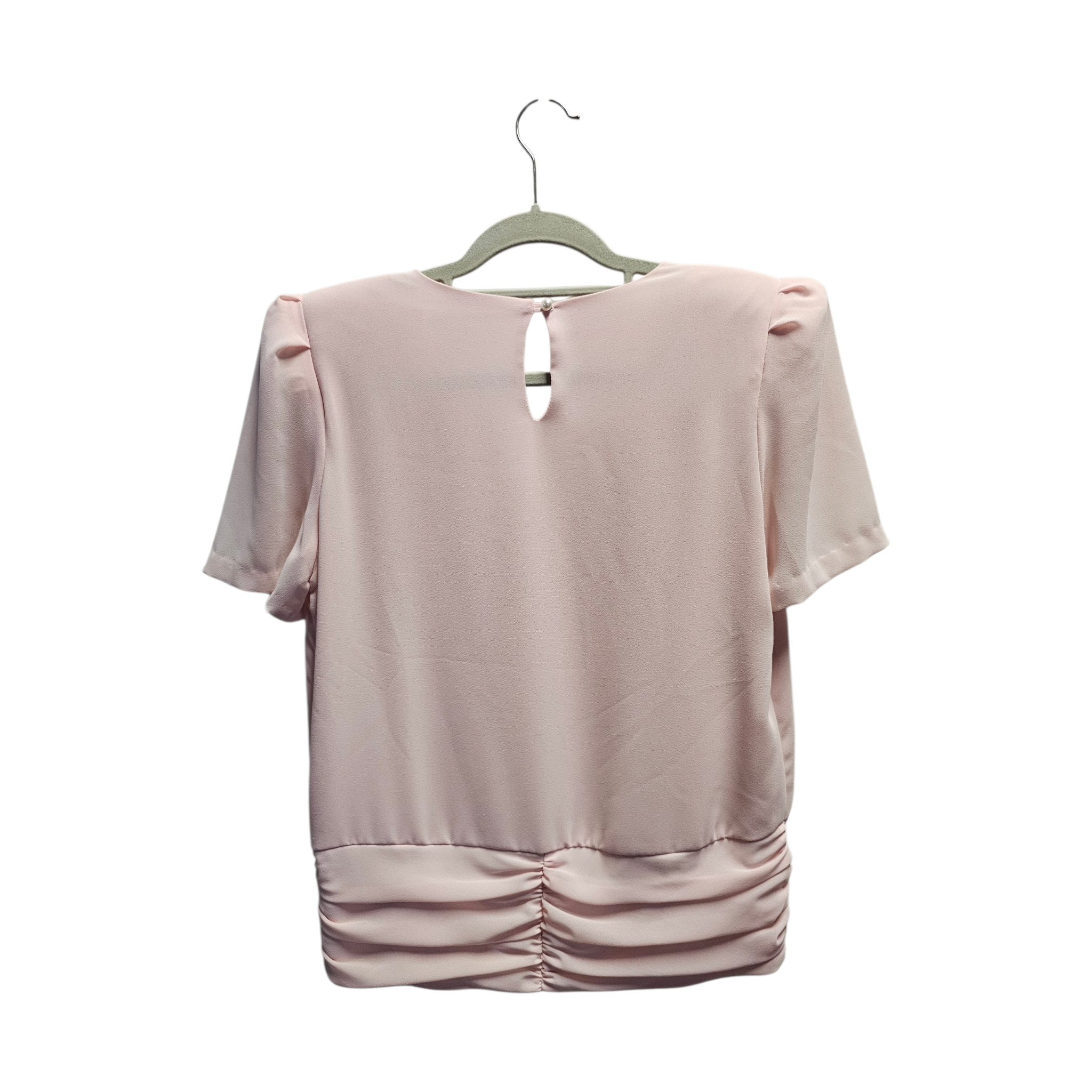 Just in pink blouse