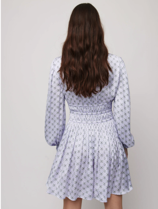 Lavender dress with bows by Maje cottage core 40