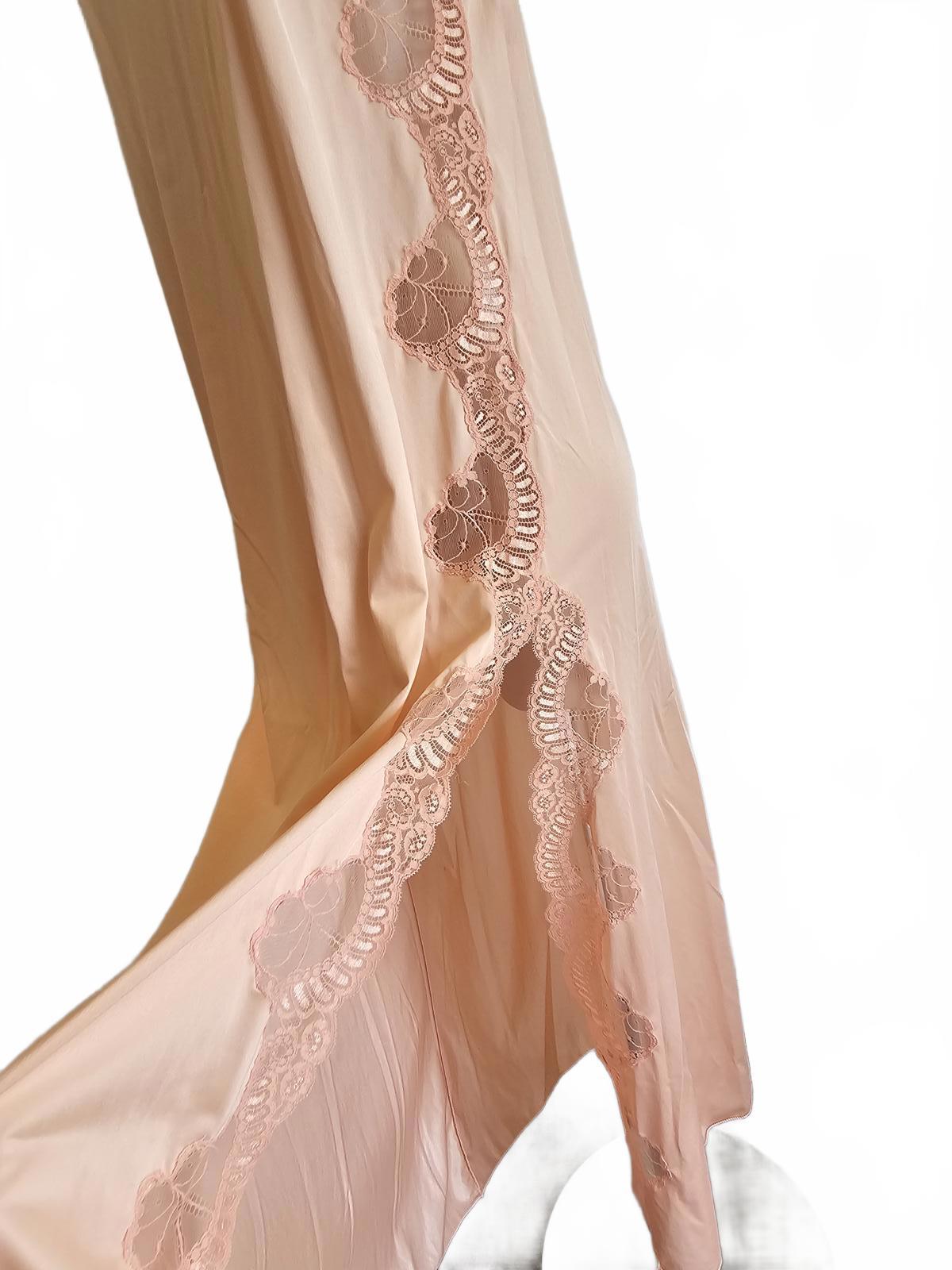 Vintage peach lace nightgown dress Gafer Italy