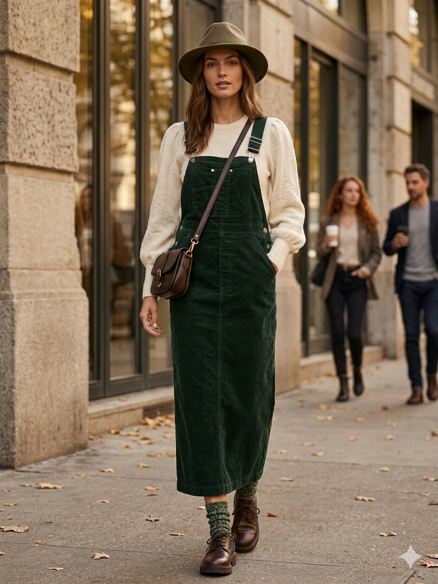 Just in bottle gree velvet pinafor dress