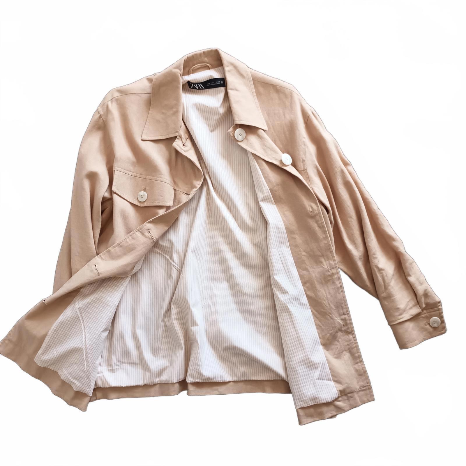 Zara light weight linen jacket S
