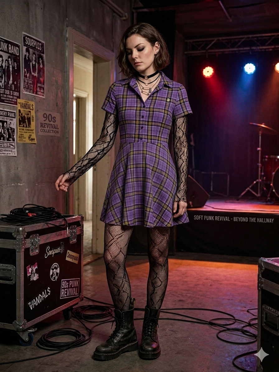 Just in purple dress