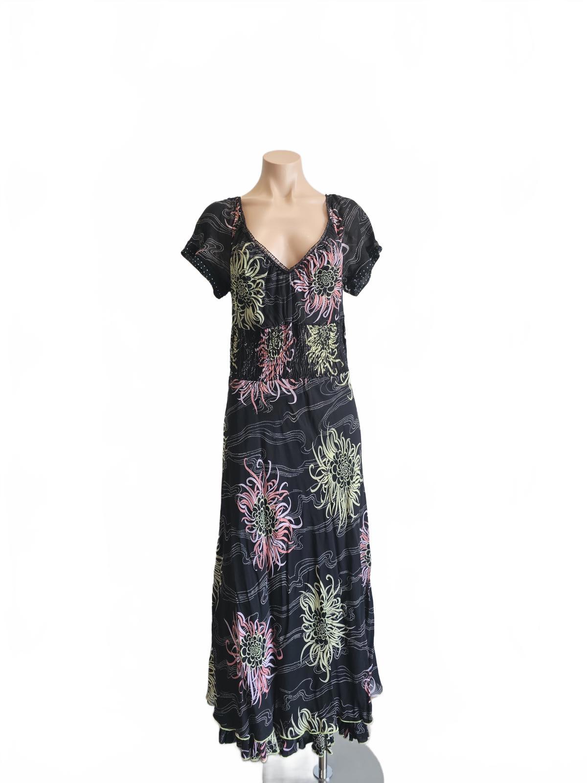 Vintage Lisa Ho Floral Midi Dress – Size AU 12