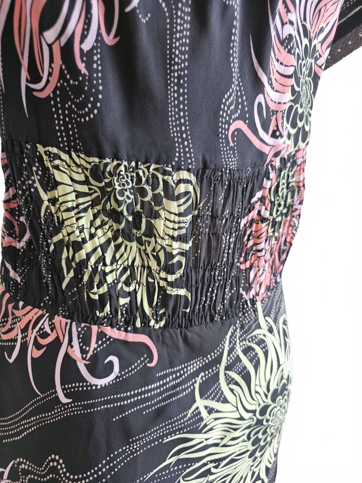 Vintage Lisa Ho Floral Midi Dress – Size AU 12