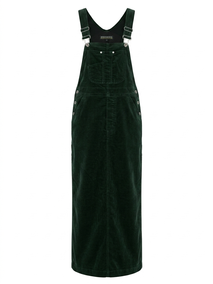 Just in bottle gree velvet pinafor dress