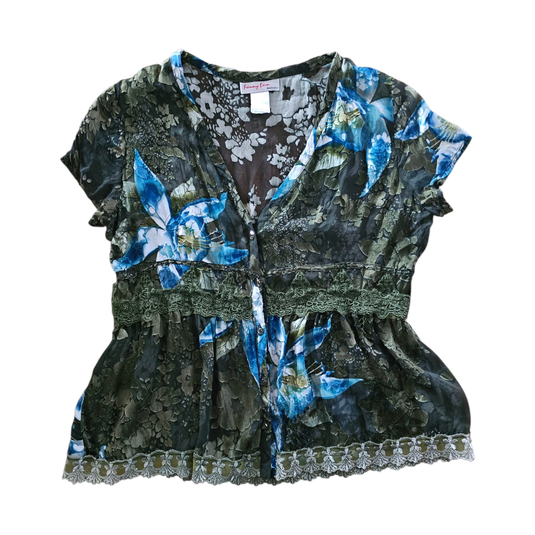 Just in y2k sillk blouse