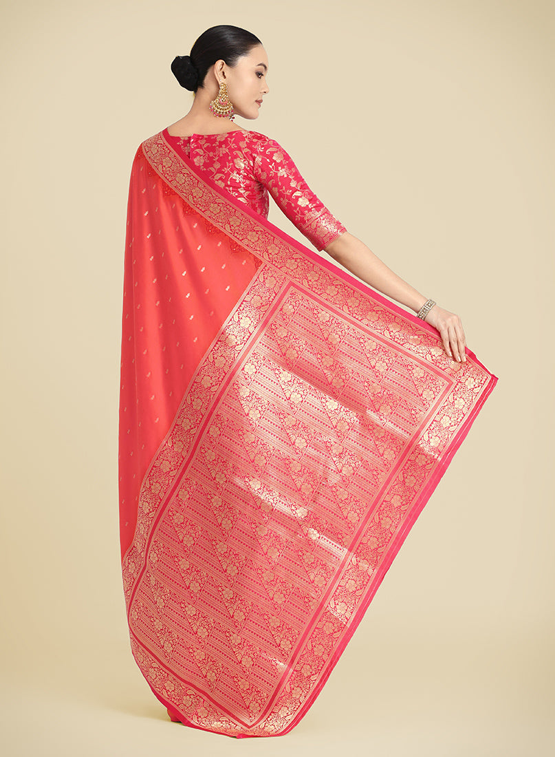 Saree with Golden Zari Work