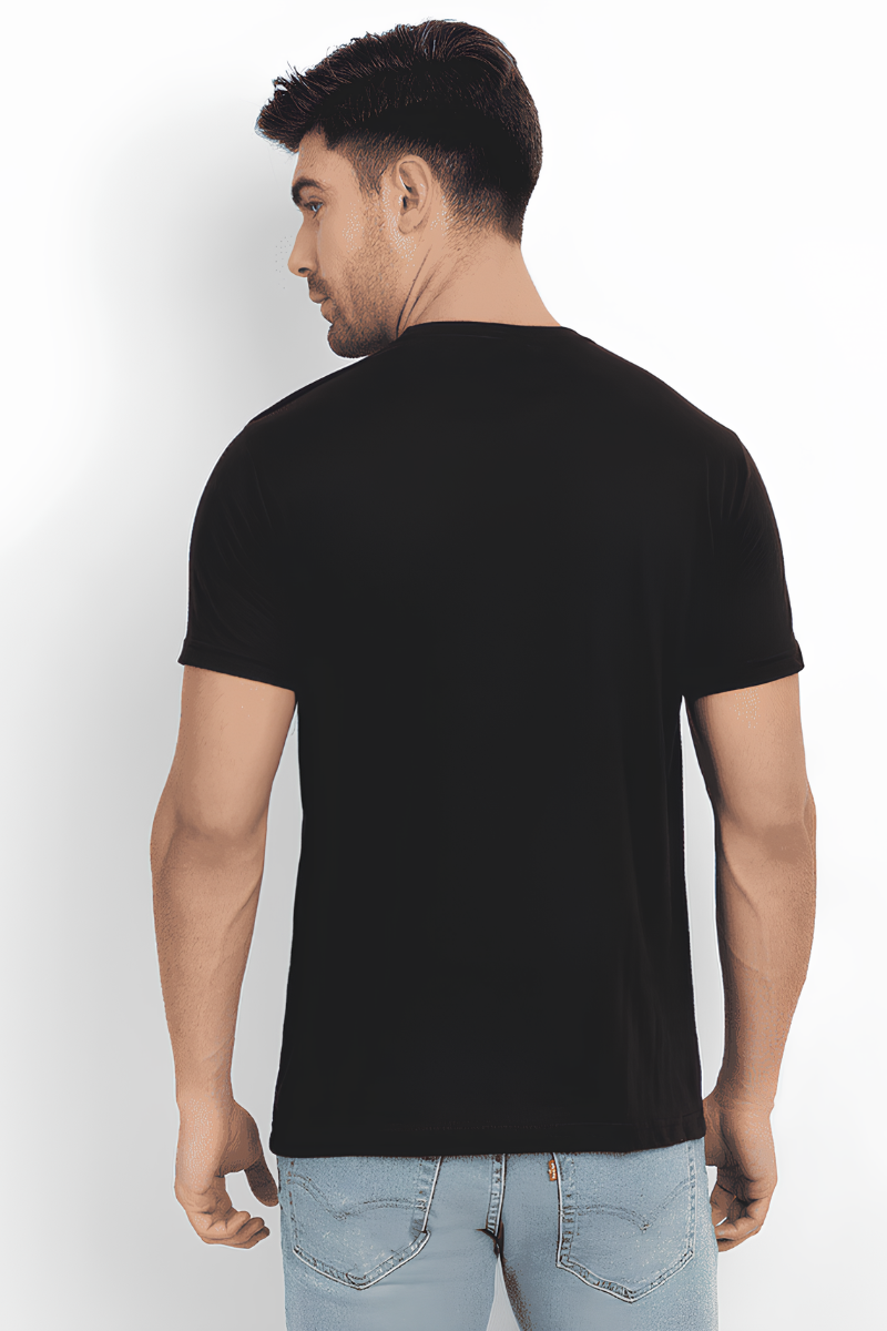 Men's Graphic Printed Black T-Shirt