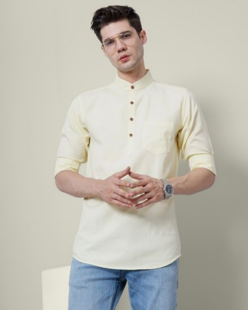 Men's Mandarin Collar Casual Shirt