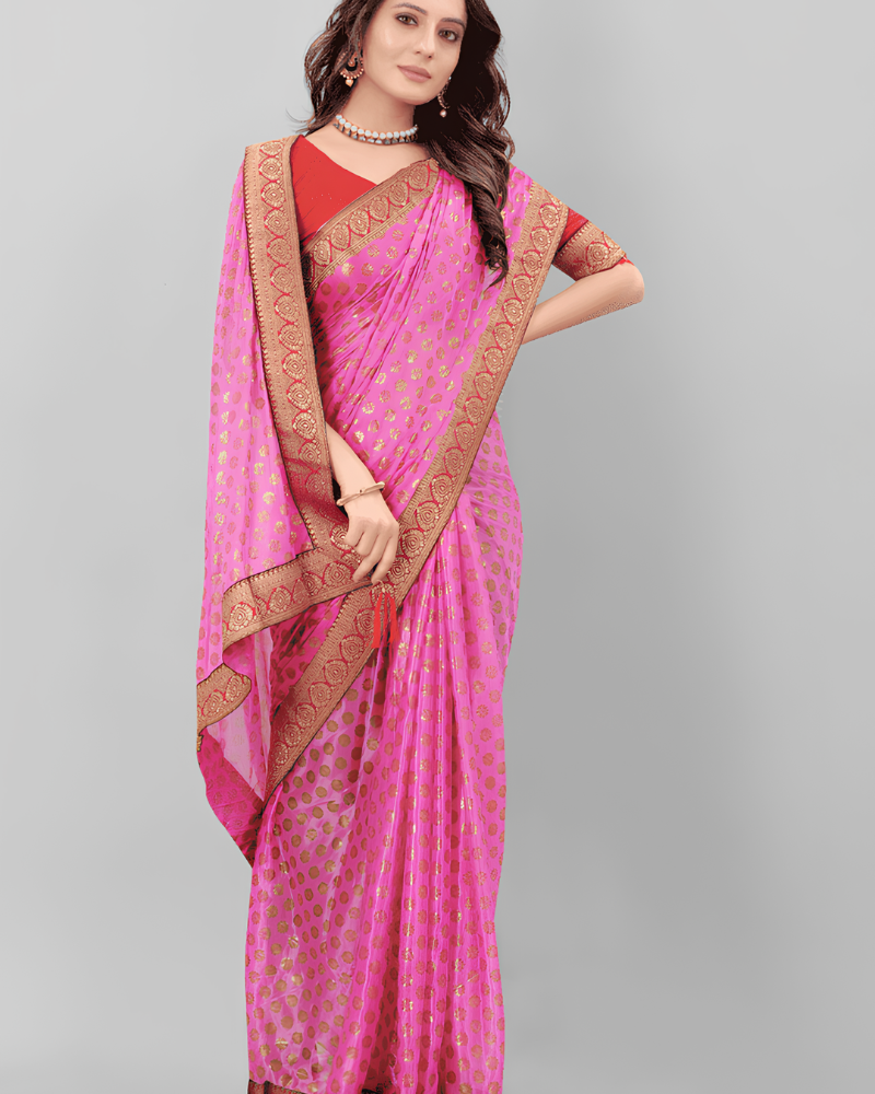 Pink Designer Saree