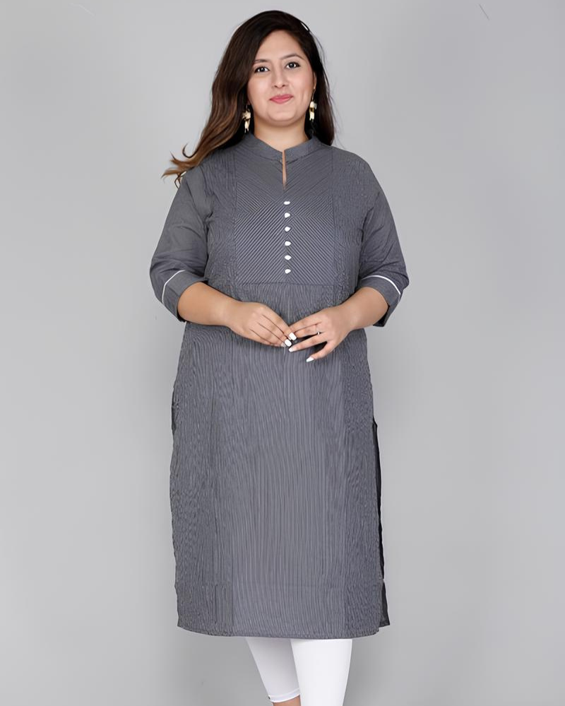 Grey Cotton Kurti
