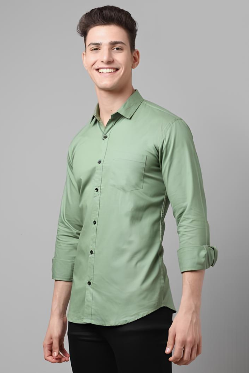 Men’s Olive Green Formal Shirt