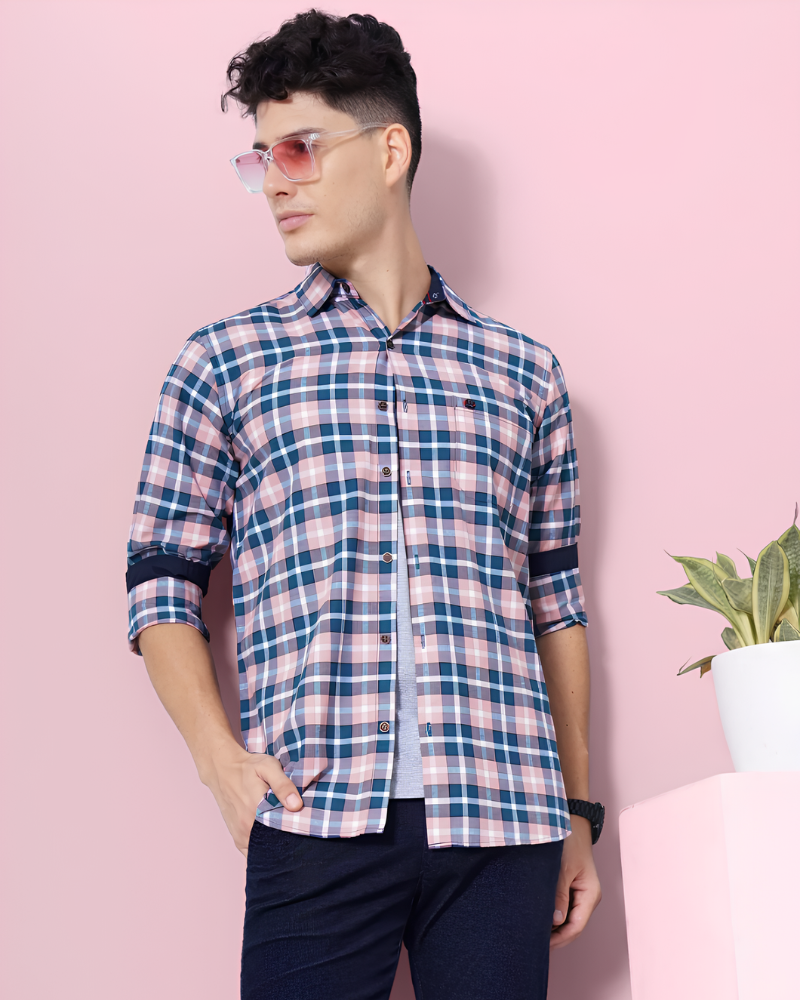 Men's Casual Plaid Shirt