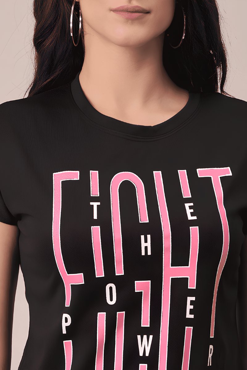 Women's Graphic Black T-Shirt