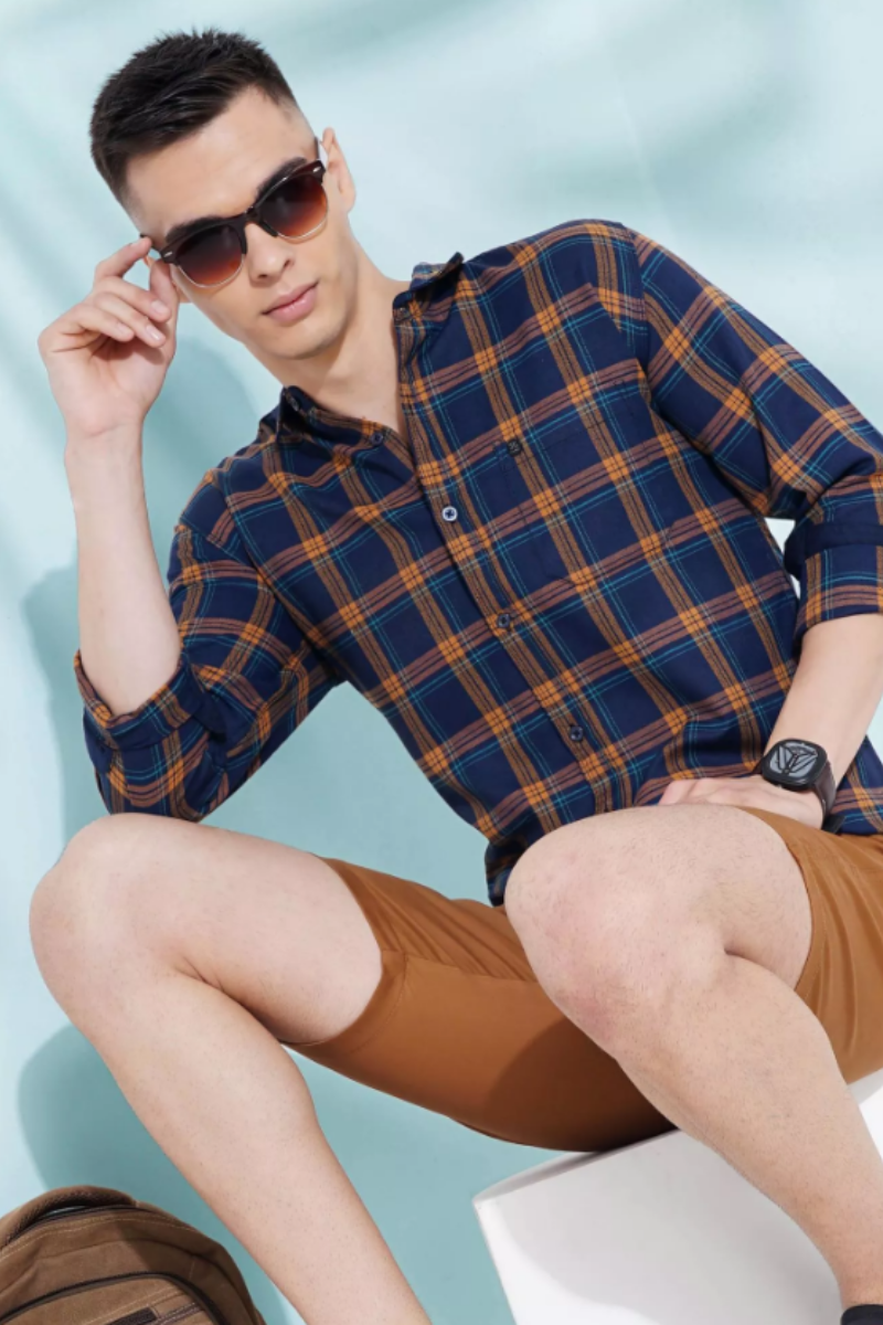 Men's Casual Checked Shirt