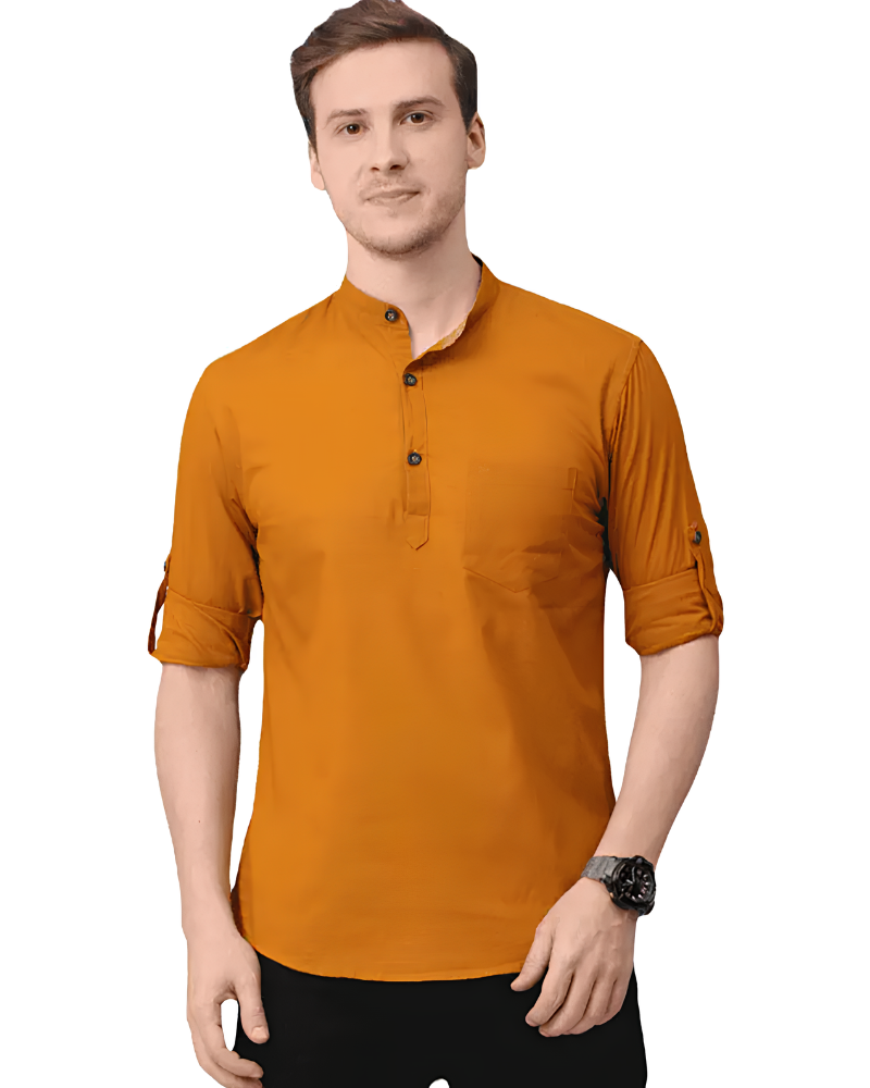 Men's Mandarin Collar Casual Shirt