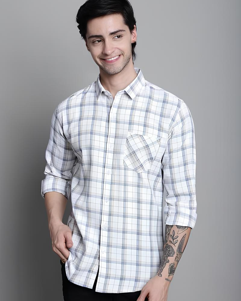 Men's Casual Checkered Shirt