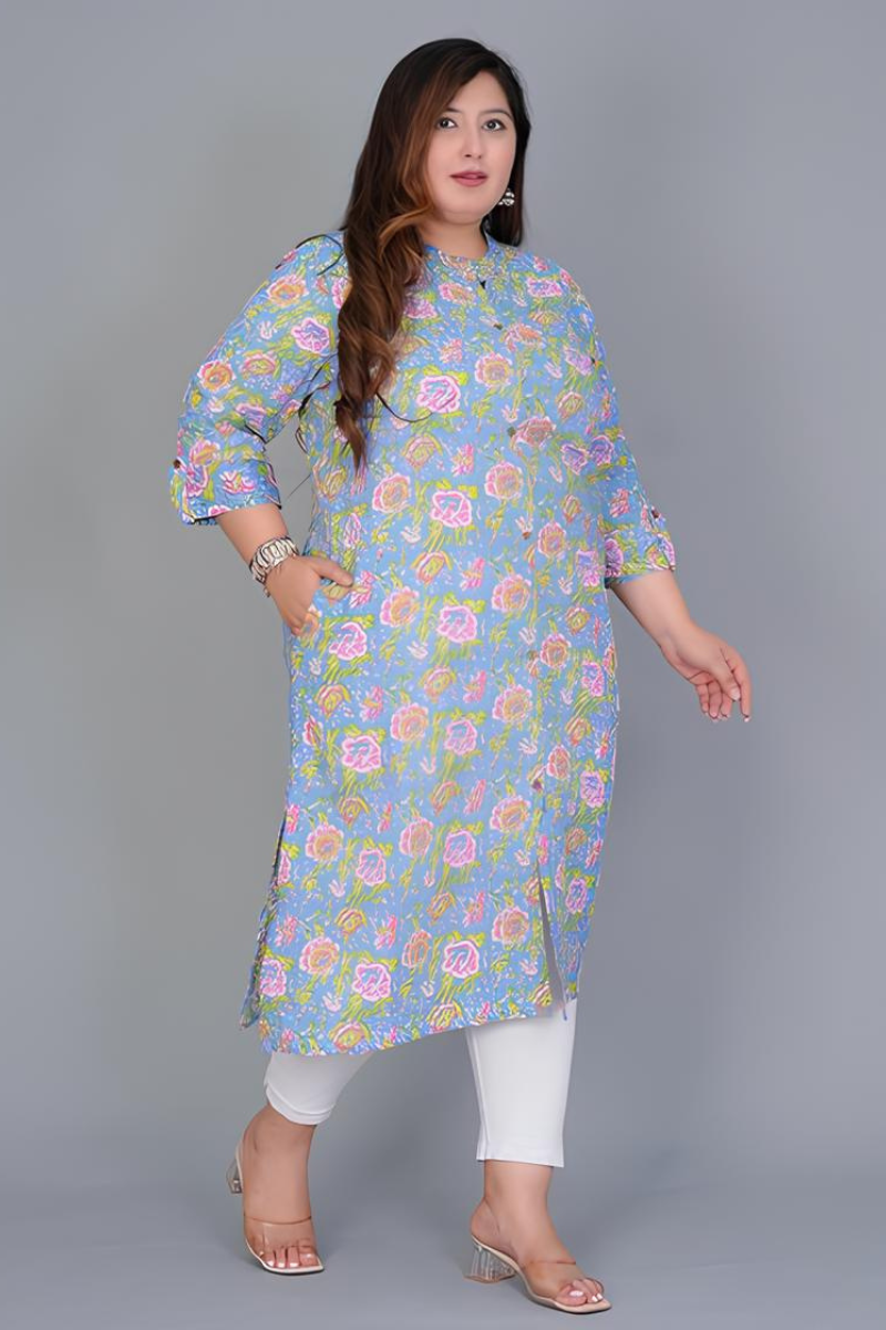 Plus Floral Printed Kurti