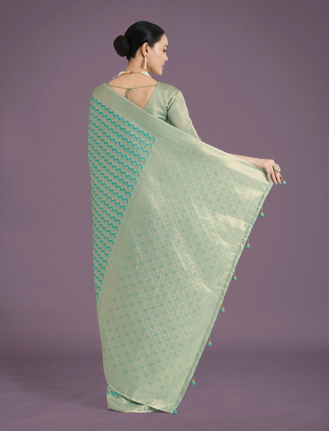 Elegant Green Silk Saree