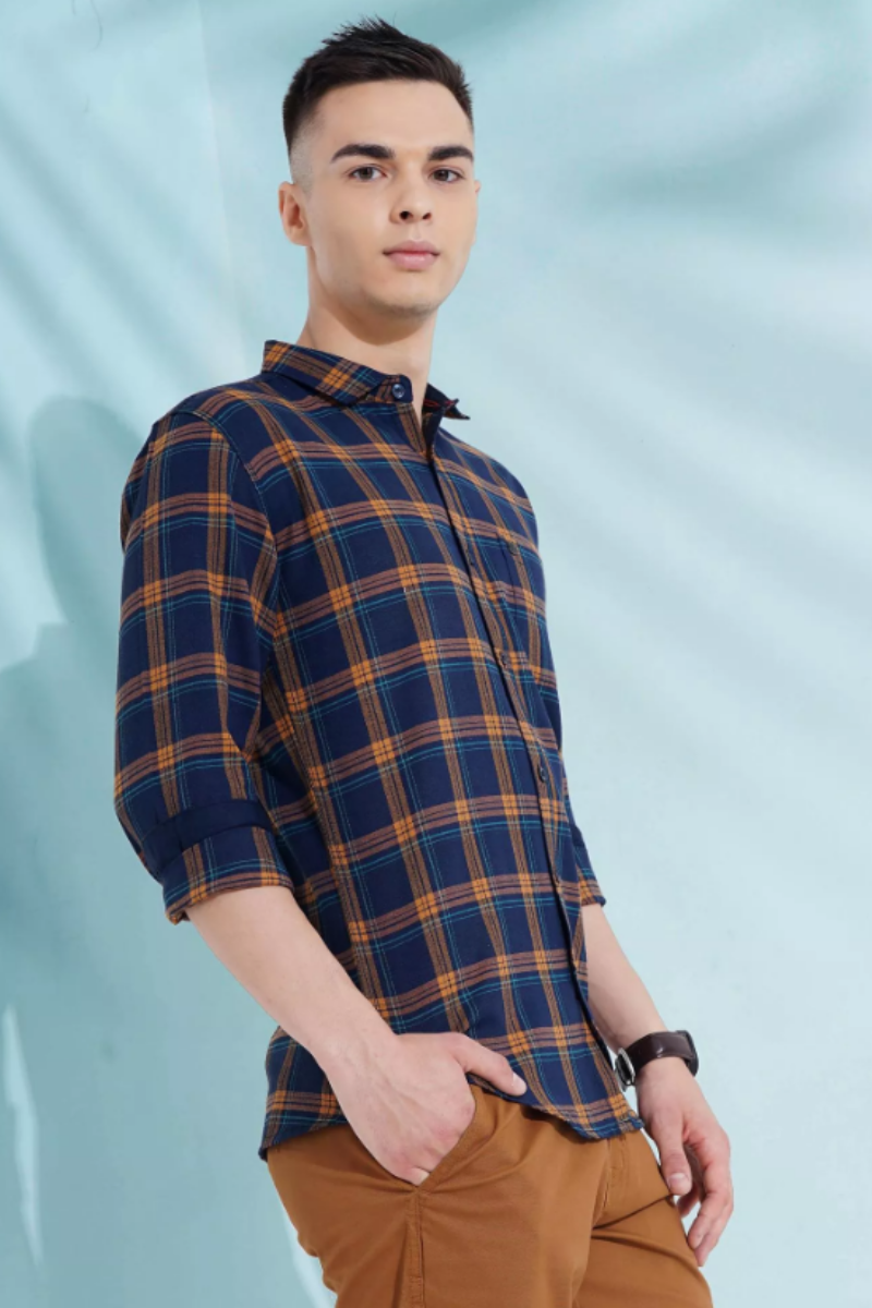 Men's Casual Checked Shirt