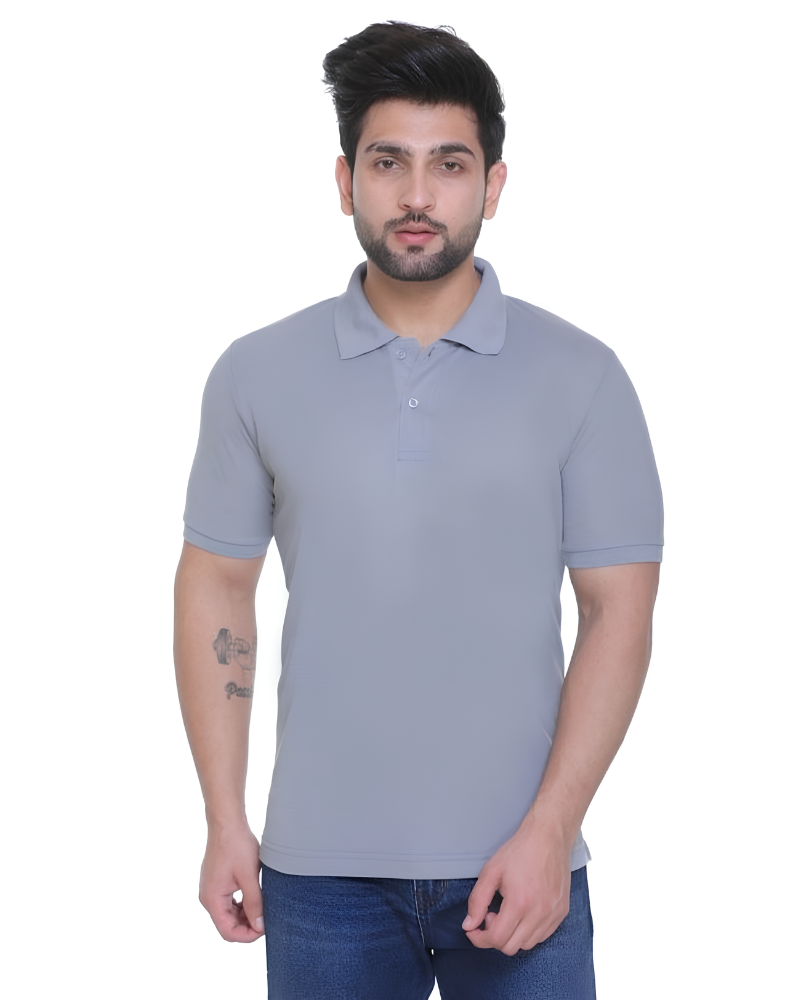 Light Grey Polo T-Shirt