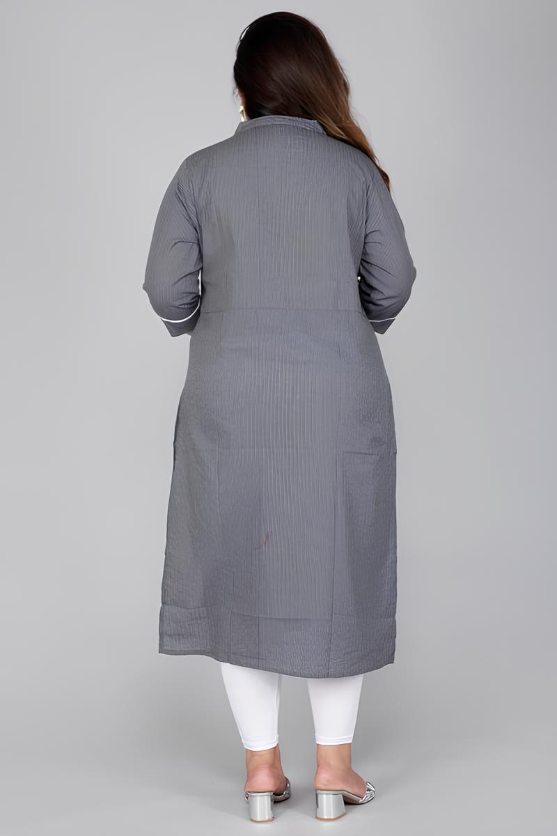 Grey Cotton Kurti