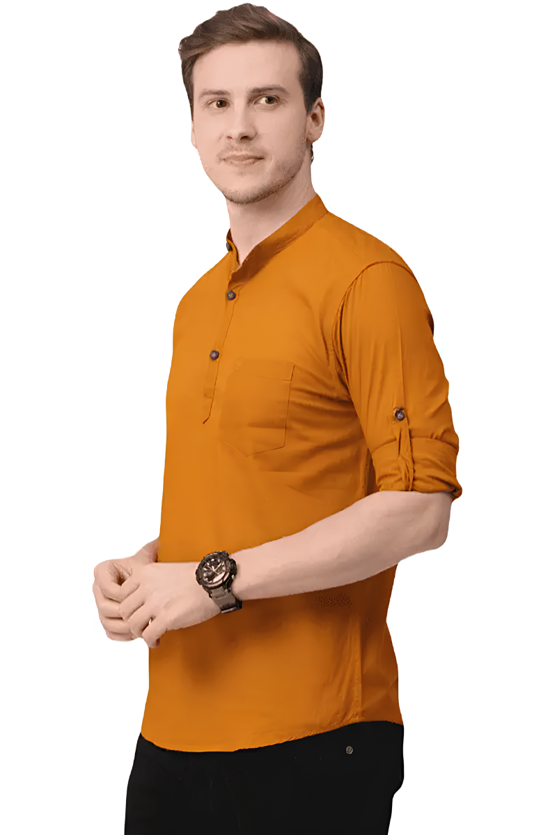 Men's Mandarin Collar Casual Shirt