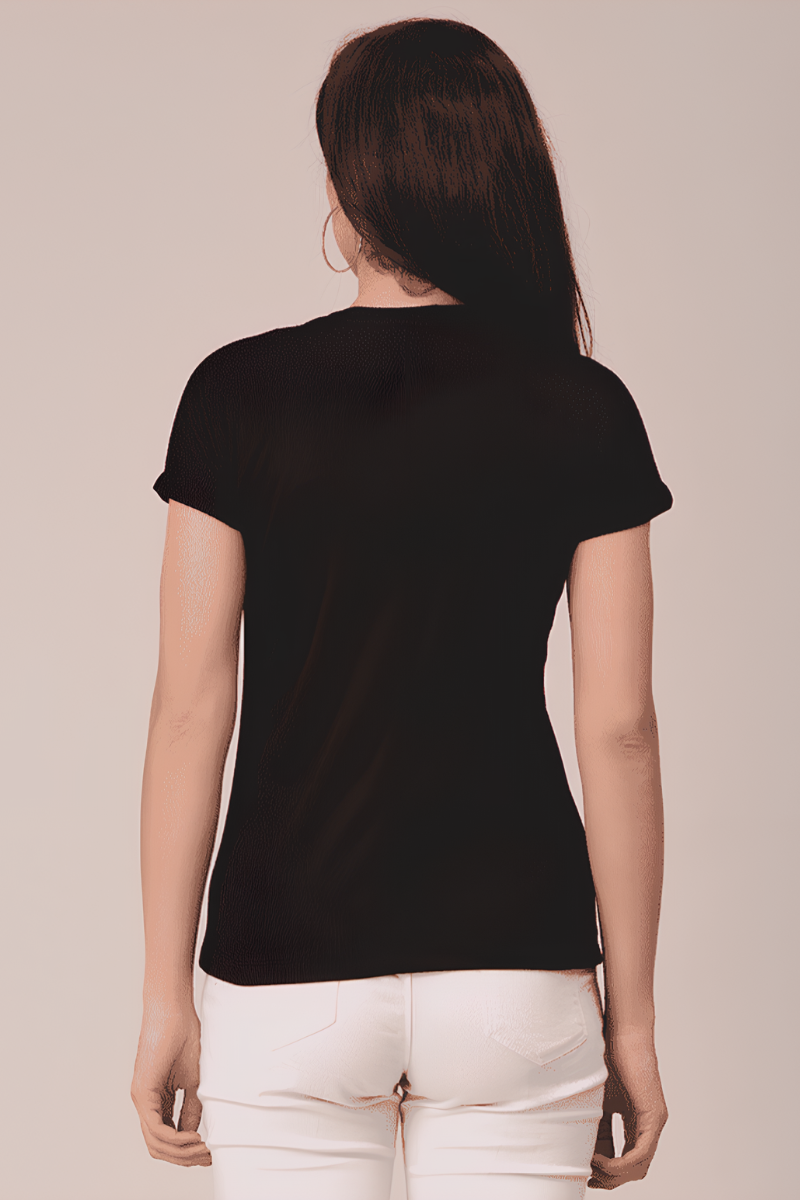 Women's Graphic Black T-Shirt