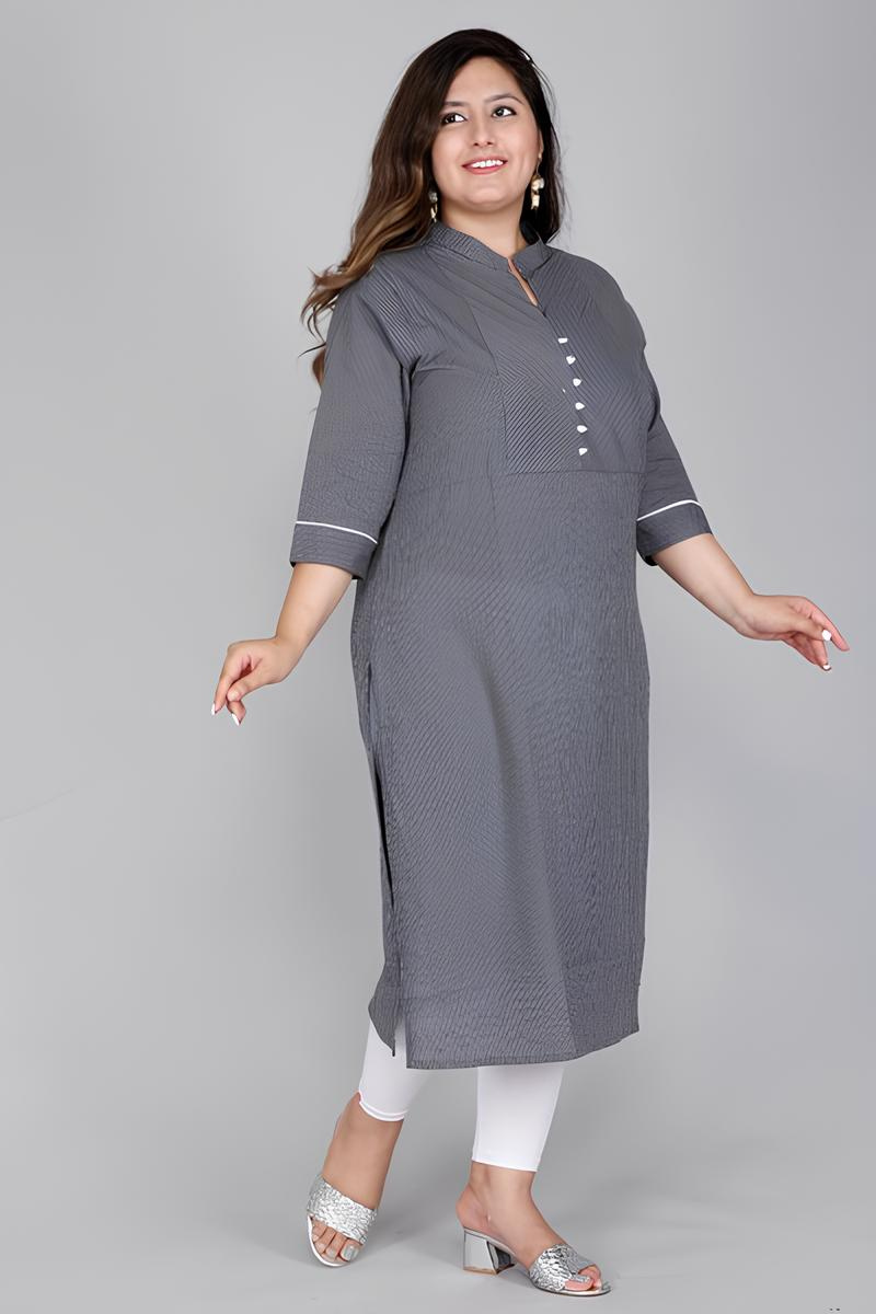 Grey Cotton Kurti