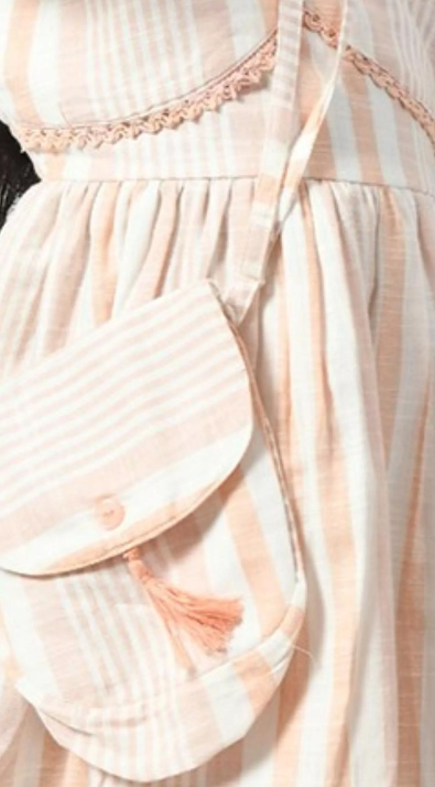 Girls' Pink and White Striped Dress