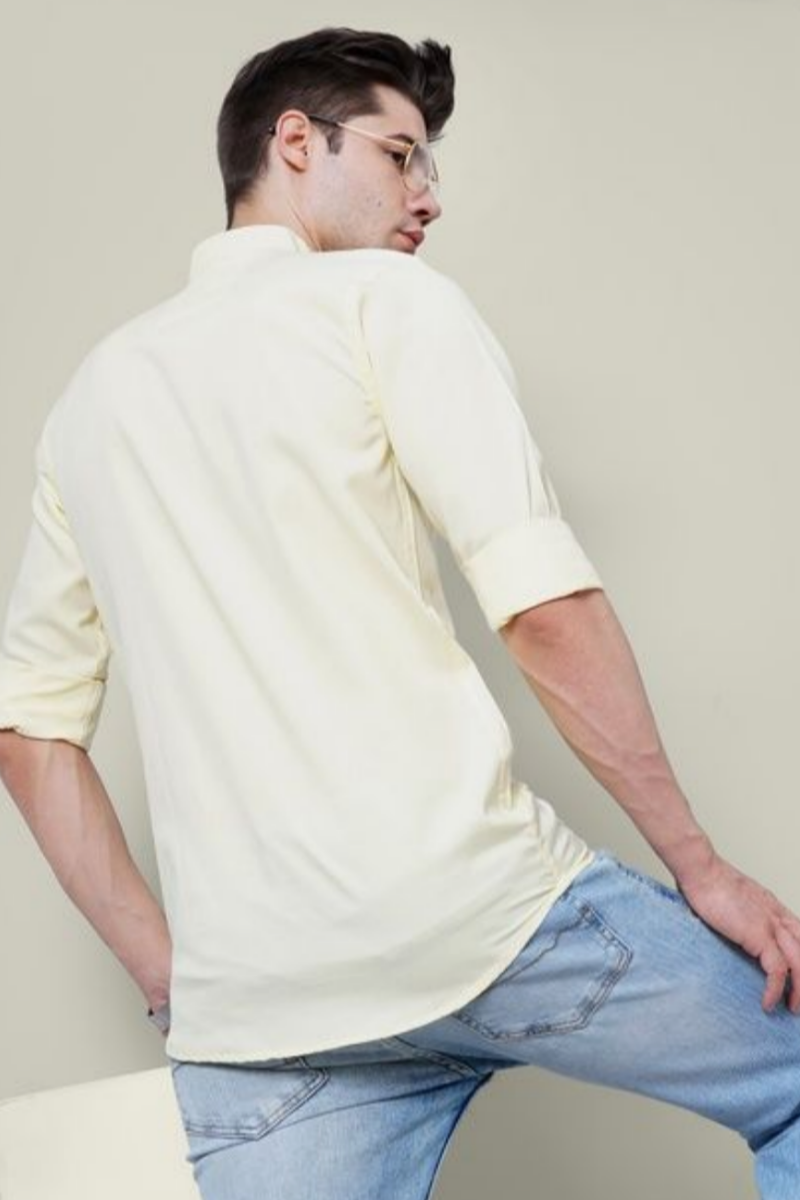 Men's Mandarin Collar Casual Shirt