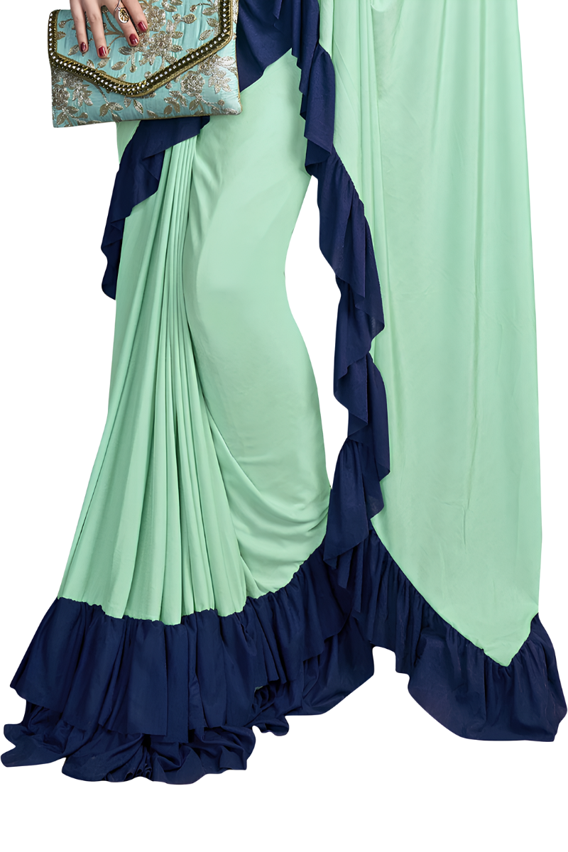 Green Ready to Wear Saree