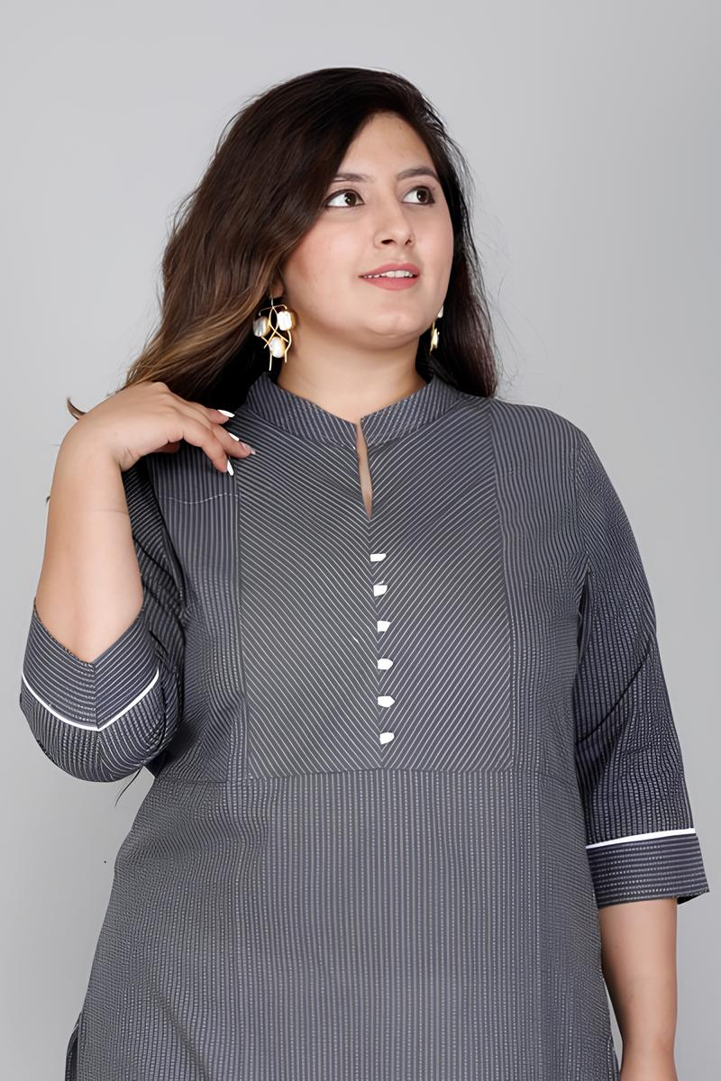 Grey Cotton Kurti