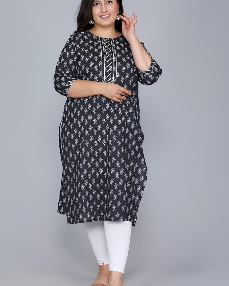Plus Size Printed Kurti
