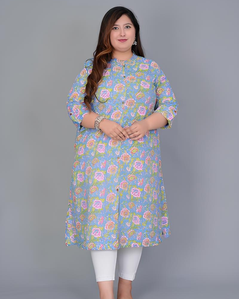 Plus Floral Printed Kurti