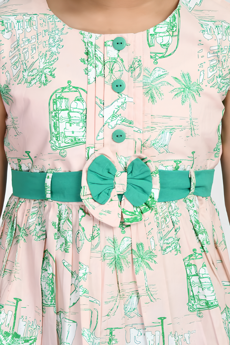 Girls' Printed Summer Dress