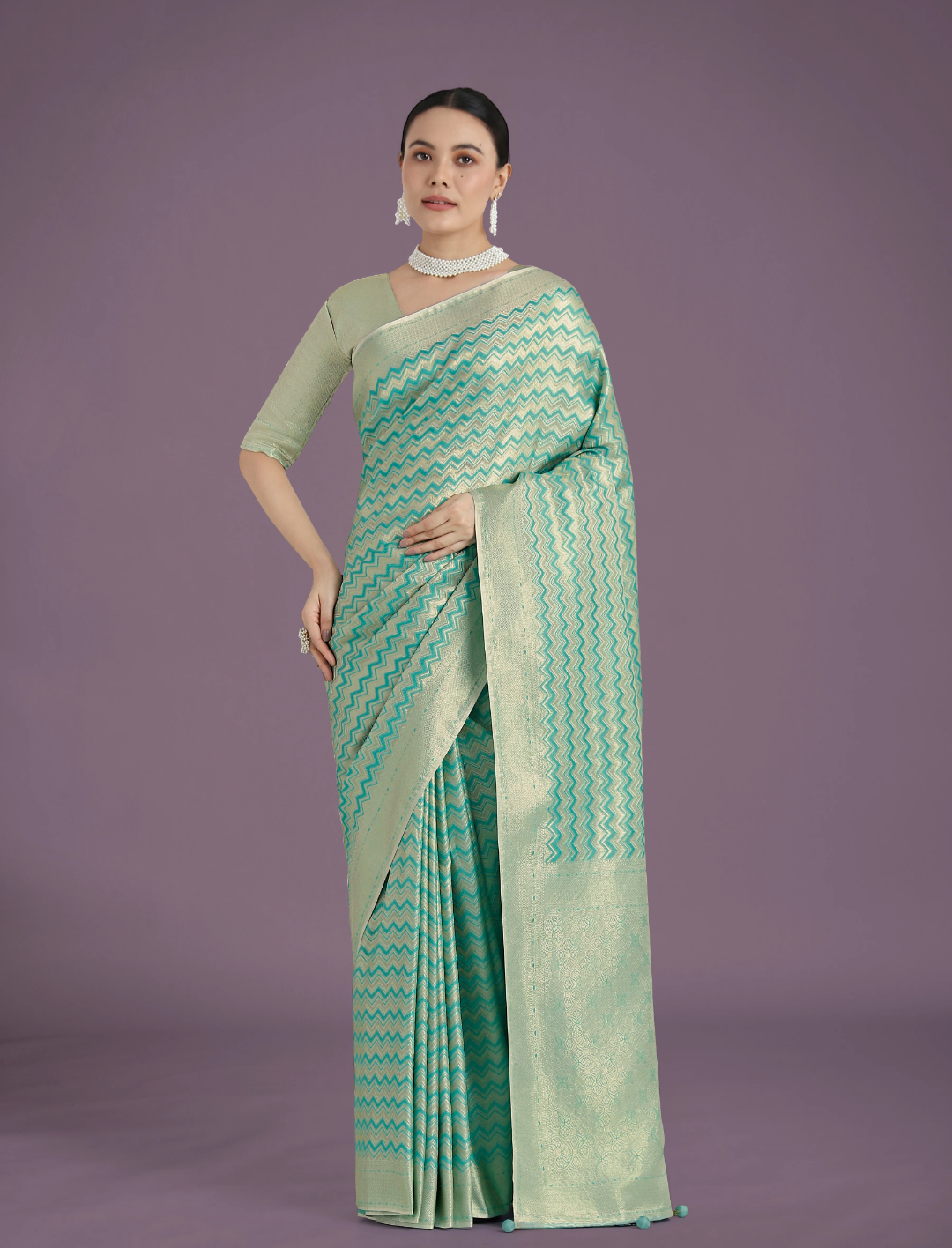 Elegant Green Silk Saree