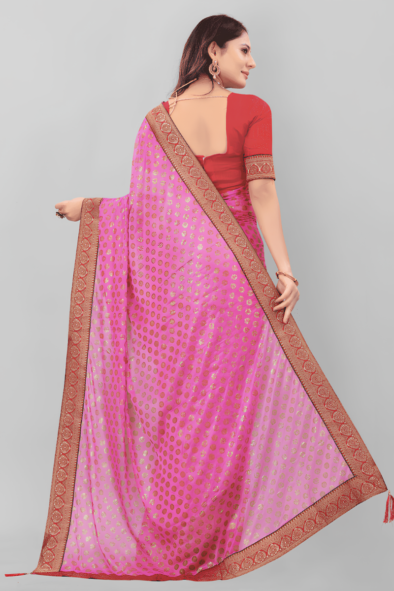 Pink Designer Saree