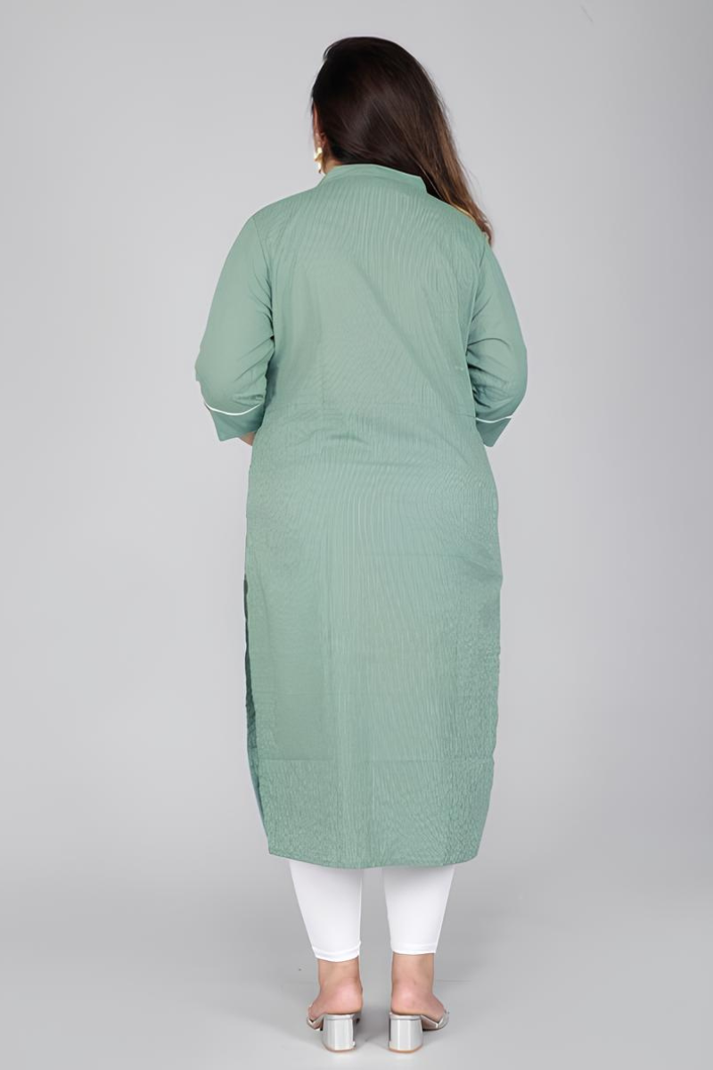 Plus Green Straight Kurti