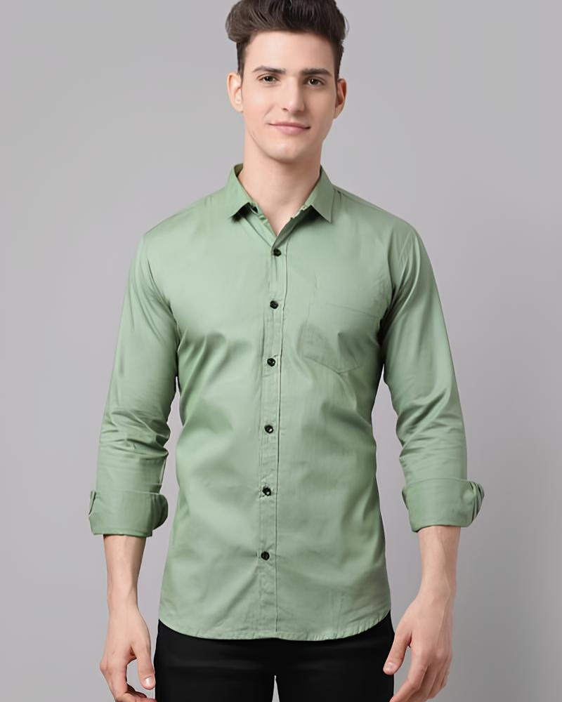 Men’s Olive Green Formal Shirt